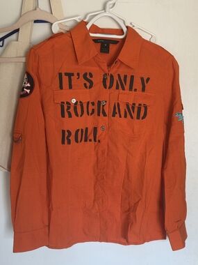 Marc Jacobs Graphic Button-Up Shirt — "It's Only Rock And Roll"